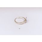 Minimelt ezüst tűzzománc gyűrű kék(18.5mm)