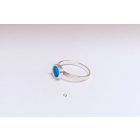 Freeform ezüst tűzzománc gyűrű türkiz(17,7 mm)