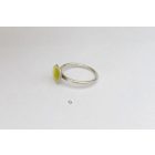 Minimelt ezüst tűzzománc gyűrű sárga(16,5mm)