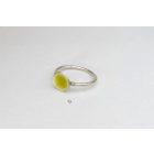 Minimelt ezüst tűzzománc gyűrű sárga(16,5mm)