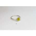 Minimelt ezüst tűzzománc gyűrű sárga(16,5mm)