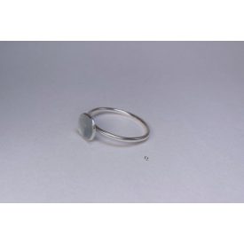 Minimelt ezüst tűzzománc gyűrű világos szürke(19mm)