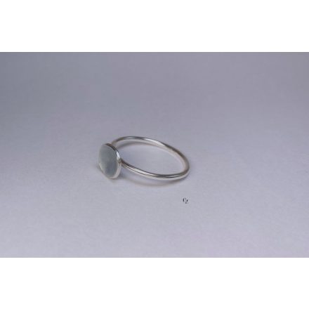 Minimelt ezüst tűzzománc gyűrű világos szürke(19mm)