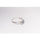 Minimelt ezüst tűzzománc gyűrű világos szürke(19mm)