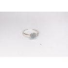 Minimelt ezüst tűzzománc gyűrű világos szürke(19mm)