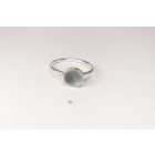 Minimelt ezüst tűzzománc gyűrű világos szürke(17.3mm)