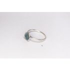 Minimelt ezüst tűzzománc gyűrű sötét szürke(19mm)