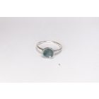 Minimelt ezüst tűzzománc gyűrű sötét szürke(19mm)