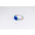 Minimelt ezüst tűzzománc gyűrű közép kék(17mm)