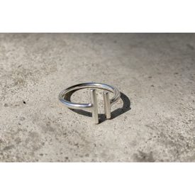 DuoLine ezüst gyűrű (17.5 mm)