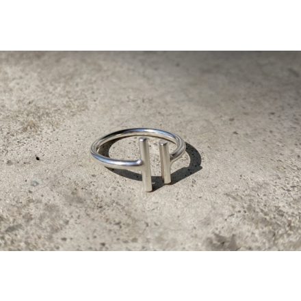 DuoLine ezüst gyűrű (17.5 mm)