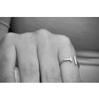 DuoLine ezüst gyűrű (18.3 mm)