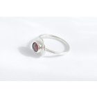 Gránát köves ezüst gyűrű – elegáns, mélybordó ragyogással(17mm)