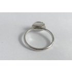 Jáde köves ezüst gyűrű – tokos foglalattal (17.3 mm)