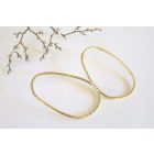 Not round fülbevaló- sárgarézből, ezüst szárral