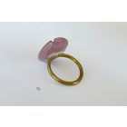 Pipacs tűzzománc gyűrű-réz (17 mm)